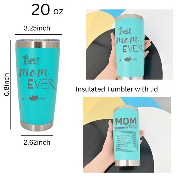 Personalized Best Mom Ever Tumblers, Birthday Mothers Day Christmas Gift for Mom - Picture 9 of 16